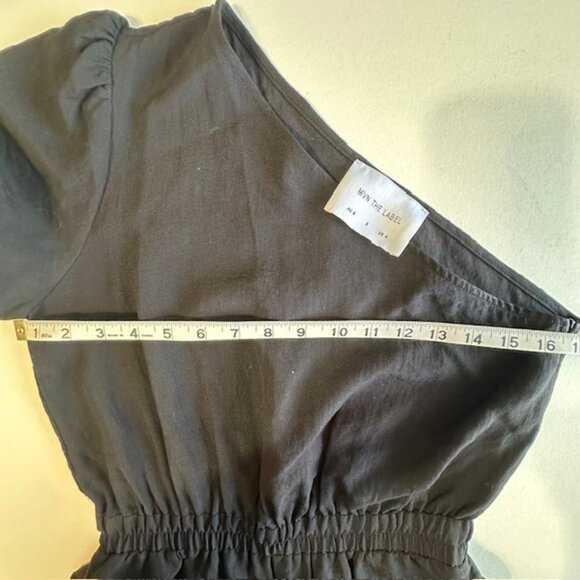 MVN The Label Women’s Black Wide Leg One-Shoulder Lancey Jumpsuit Size S / 4 - Picture 10 of 13